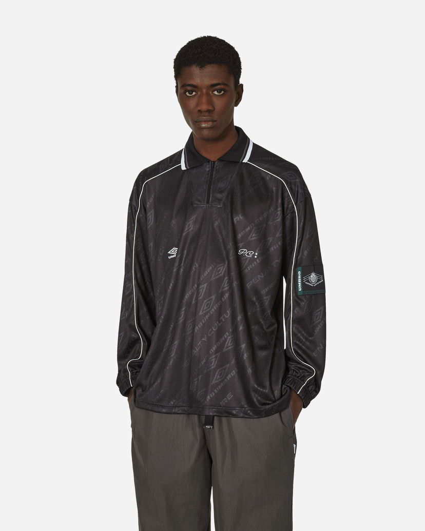 Polo majica Umbro Graphic Longsleeve Polo Crna | UBMW011FA02 BLK0001
