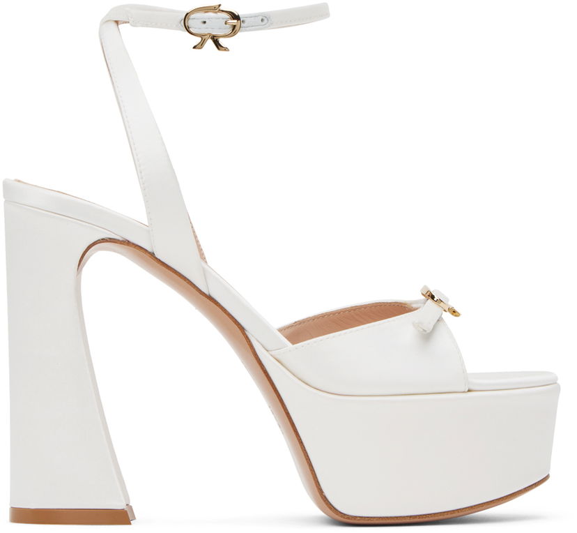 Tenisice i cipele Gianvito Rossi Gianvito Rossi Maddy Platform Heeled Sandals Bijela | G32239.70RIC.RAS