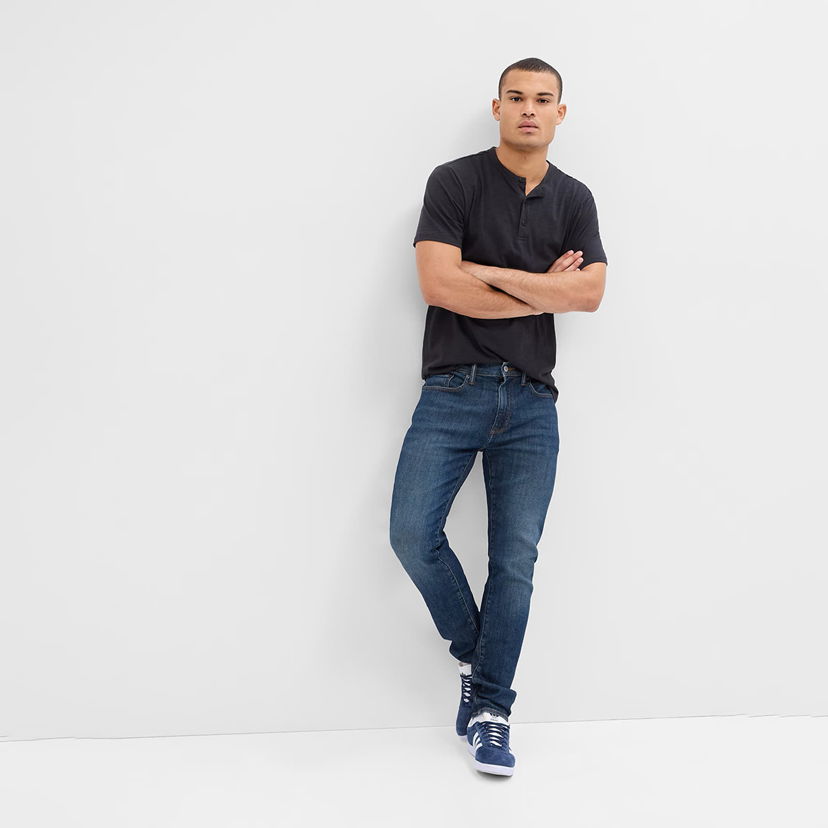 Hlače GAP Denim Pants Skinny Dark Wash Tamnoplava | 747188-00