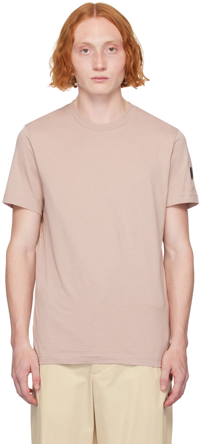 Majica kratkih rukava Moncler Taupe Bonded-Logo T-Shirt Bež | J20918C0000289A17