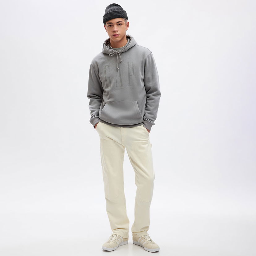 Dukserice GAP Shine Logo Hoodie Pilot Grey Siva | 829192-02