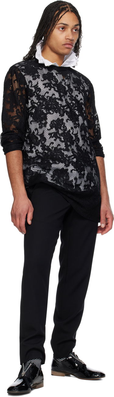 Hlače Comme des Garçons Homme Plus Wool Gabardine Trousers Crna | PO-P046-051, 3