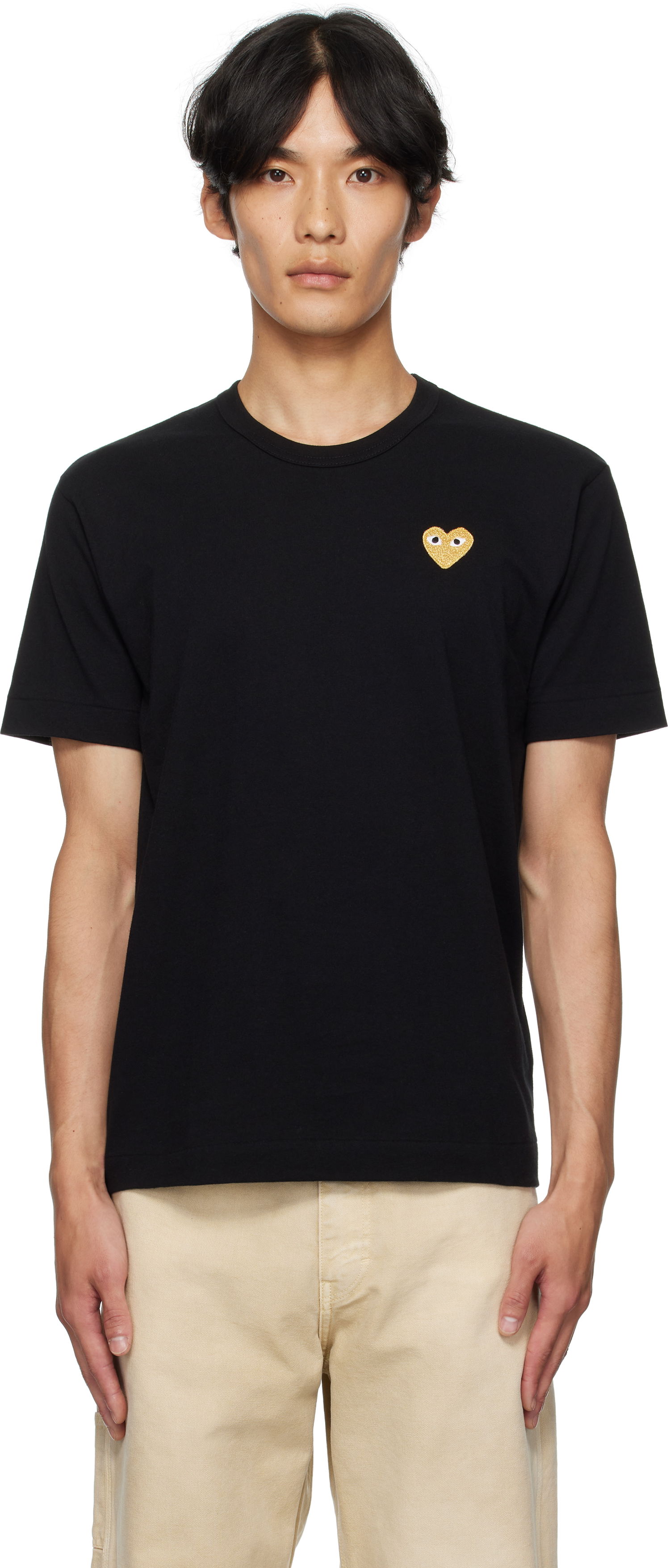 Majica kratkih rukava Comme des Garçons COMME des GARÇONS PLAY Heart Patch T-Shirt Crna | AZ-T216-051, 0