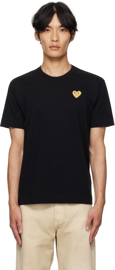 Majica kratkih rukava Comme des Garçons COMME des GARÇONS PLAY Heart Patch T-Shirt Crna | AZ-T216-051, 0