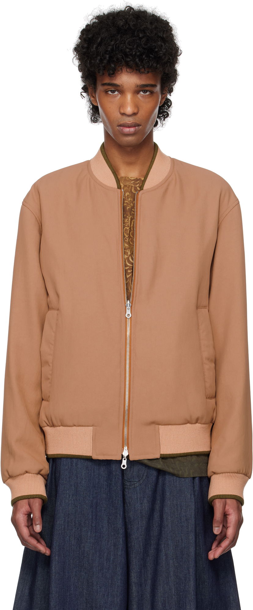 Bomber jakna Dries Van Noten Dries Van Noten Reversible Gabardine Bomber Jacket Smeđa | 251-020522-1503