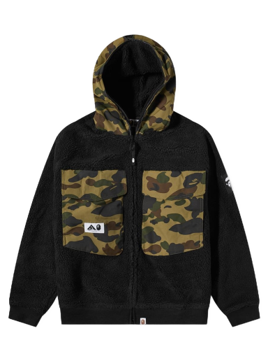 Jakna BAPE Big Pocket Relaxed Fit Boa Jacket Crna | 001LJI801004M-BLK