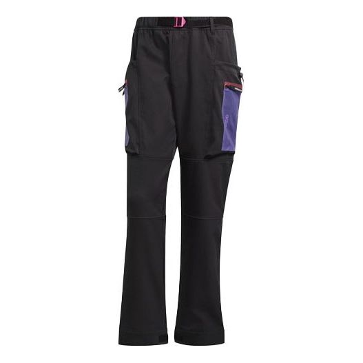 Cargo hlače adidas Originals G Outd Cargo Loose Fit Sweatpants Crna | H09349