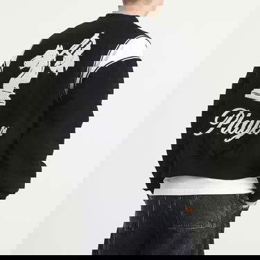 Bomber jakna Rhude Regista Varsity Bomber Jacket with Embroidered Chess Knight, Size Large Crna | RHFW25JA01841-3186, 3