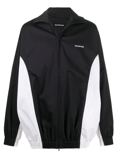 Vjetrovka Balenciaga Logo Zip Up Windbreaker Jacket Crna | 622301TBP018065
