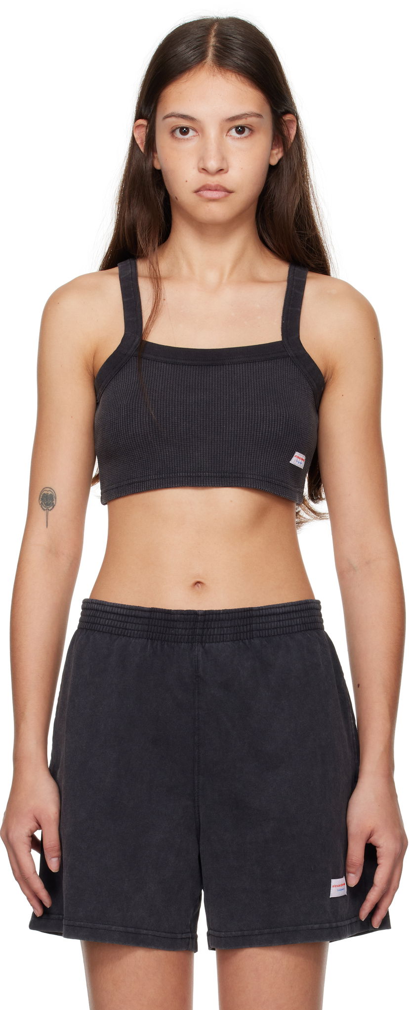 Crop top Alexander Wang Black Cropped Camisole Crna | 8C4248065W