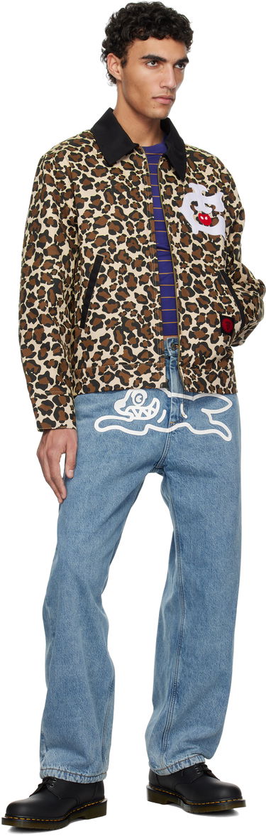 Jakna BBC IceCream ICECREAM Work Jacket with Leopard Print and Graphic Appliqué Bež | IC25174, 3