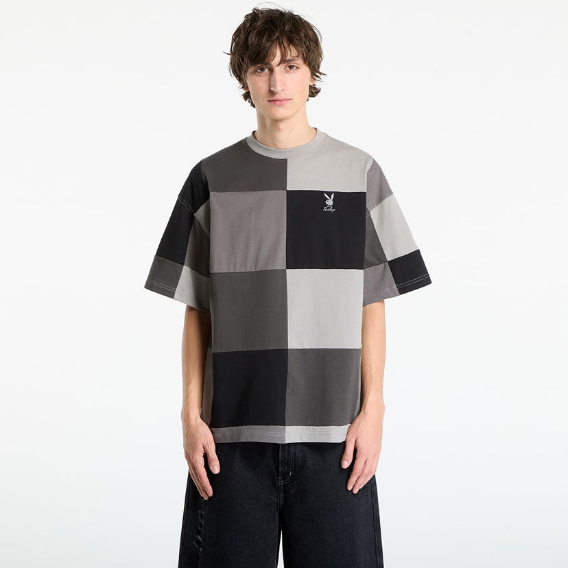 Majica kratkih rukava Footshop Playboy x FTSHP Patchwork Tee UNISEX Grey Siva | FTSHP_511