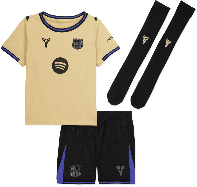 Dres Nike FC Barcelona Dri-FIT Minikit Away Jersey Set 2025/26 Žuta | hj5618-784