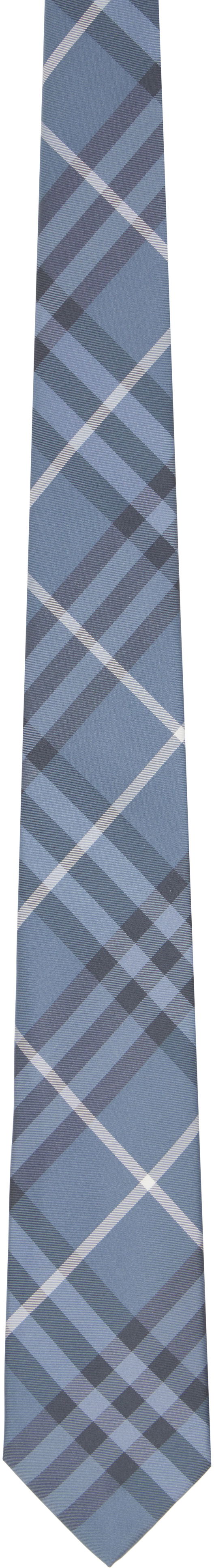 Šal Burberry Burberry Check Silk Tie Plava | 8109230