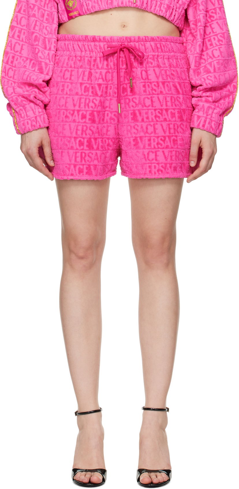 Kratke hlače Versace Versace 'I Heart Baroque' Shorts Ružičasta | 1020145_1A14584