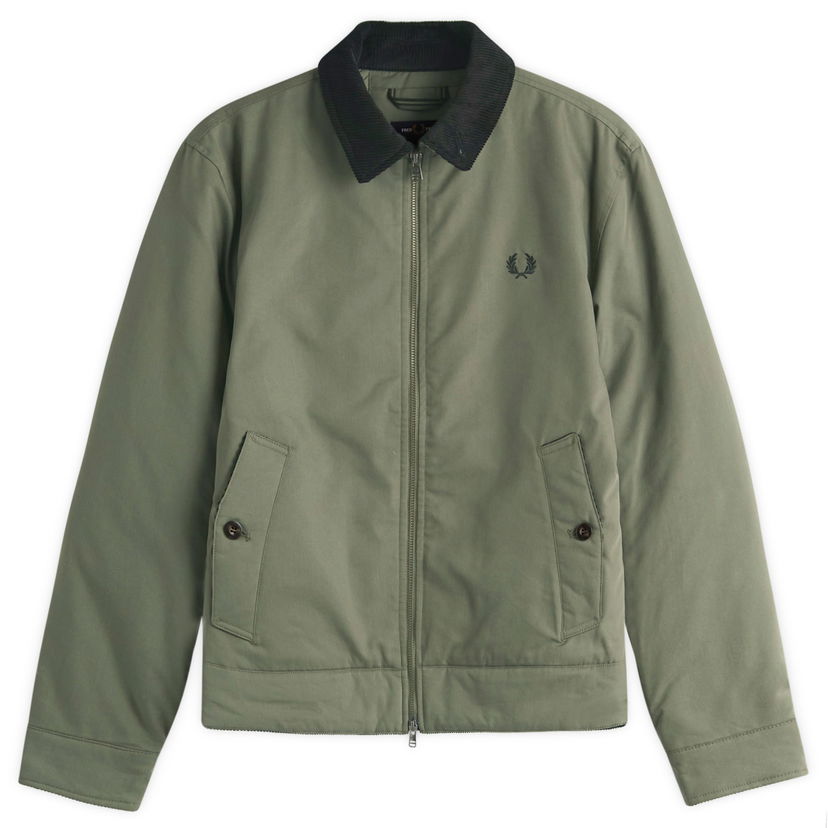 Jakna Fred Perry Fred Perry Cotton Caban Jacket, Size Large Zelena | J8535-W19