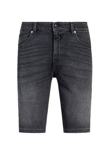 Jeans BOSS Delaware Slim-Fit Comfort-Stretch Denim Shorts Siva | 50540271