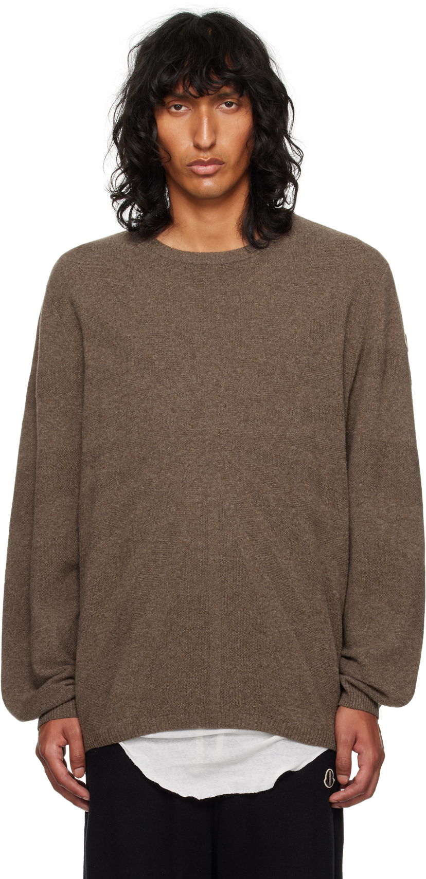 Džemper Rick Owens Round Neck Sweater Siva | MU02D9C02 M4281