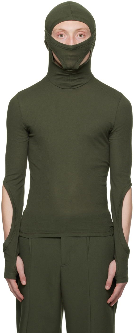 Džemper Dion Lee Dion Lee Interlock Mask Turtleneck Top Zelena | C3078F22