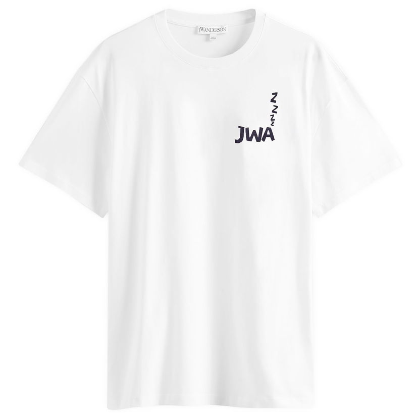 Majica kratkih rukava JW Anderson Back Print T-Shirt in White, Size Large Bijela | JT0285-PG1510-001