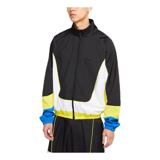 Vjetrovka Nike Throwback Colorblock Woven Basketball Jacket Crna | CV1932-013