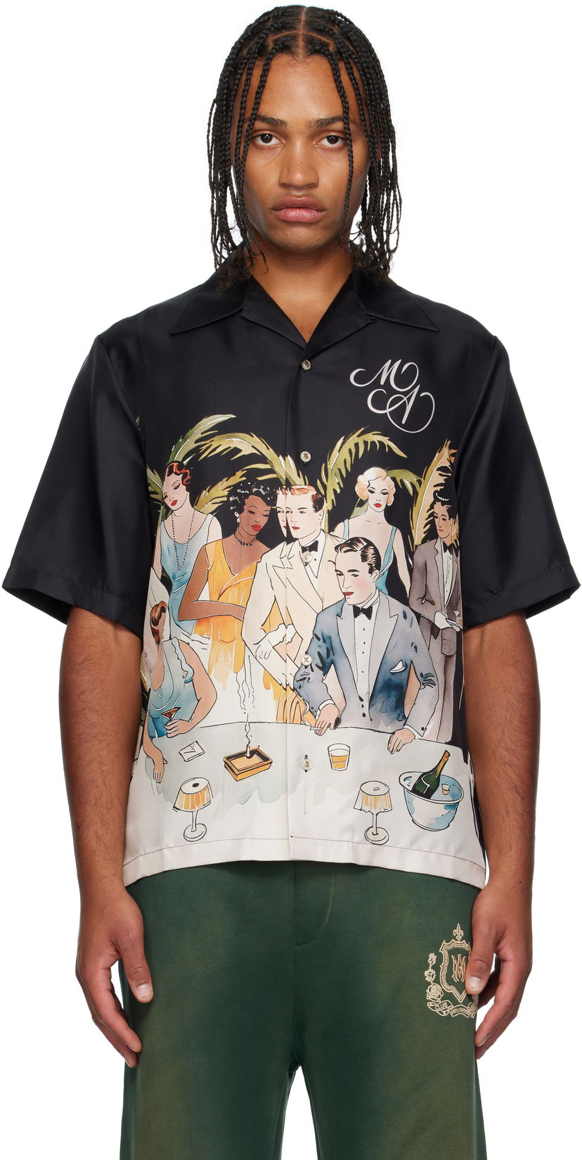 Košulja AMIRI AMIRI Bar Scene Resort Shirt Crna | AMSTCA1192