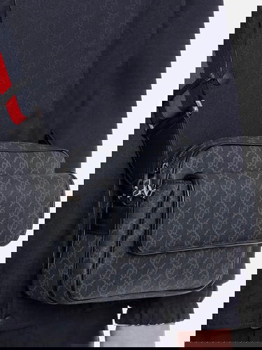 Torba oko struka Gucci Gucci GG Messenger Bag Crna | 795479FADJA1042, 1