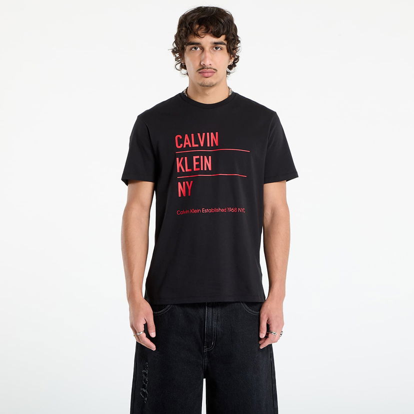 Majica kratkih rukava CALVIN KLEIN Calvin Klein Jeans Men's SS Graphic Tee Crna | LV04RD818G UB1