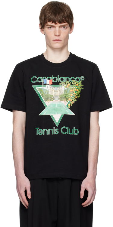 Majica kratkih rukava Casablanca Casablanca 'Tennis Club' Icon Short-Sleeve T-Shirt Crna | MPF25-JTS-001-21-EX-FLANNELS, 0