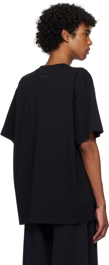 Majica kratkih rukava Maison Margiela MM6 Newspaper Print T-Shirt Crna | SH0GC0043 S24312, 2