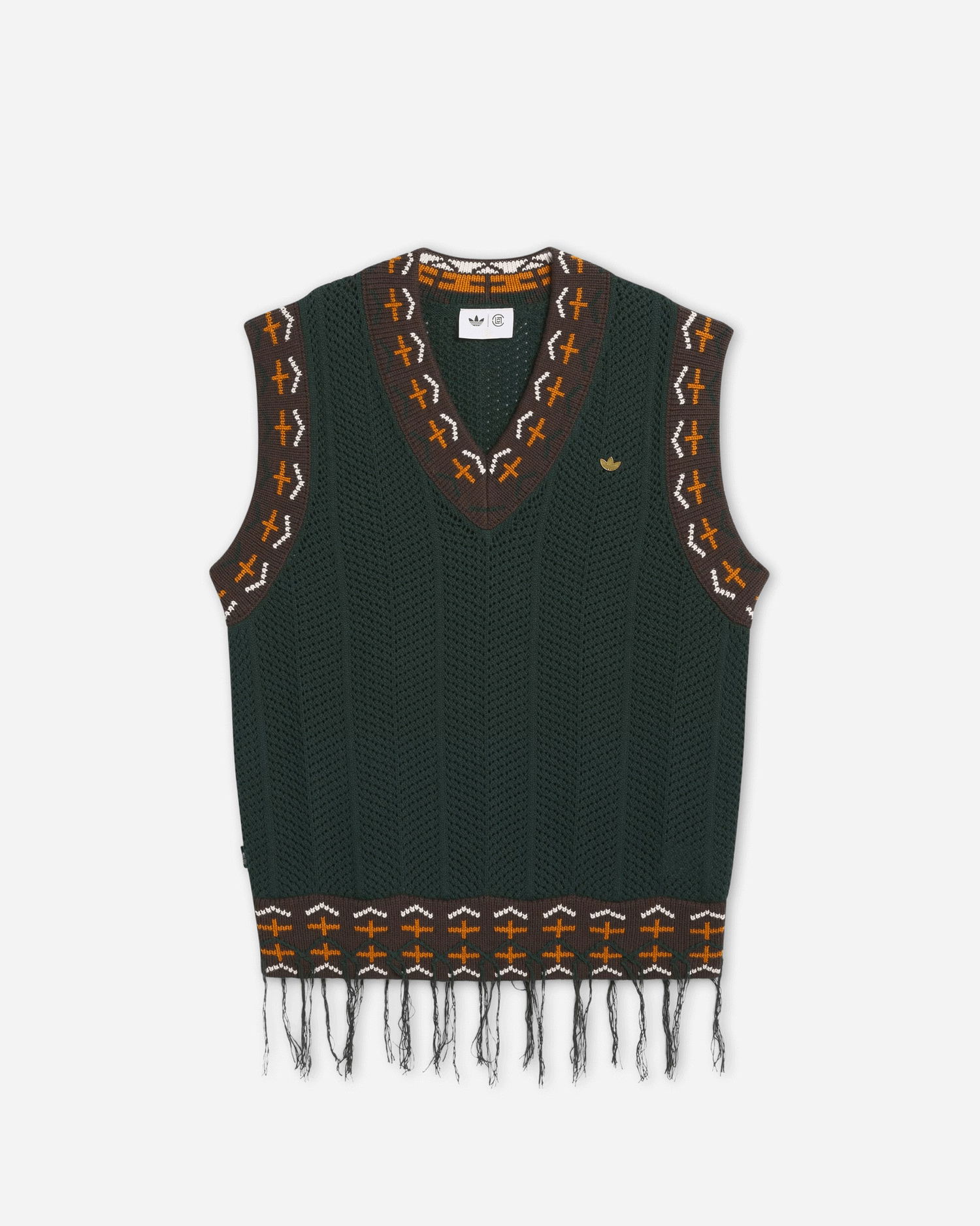 Prsluk adidas Originals CLOT by Edison Chen Crochet Vest Zelena | JP1606, 1