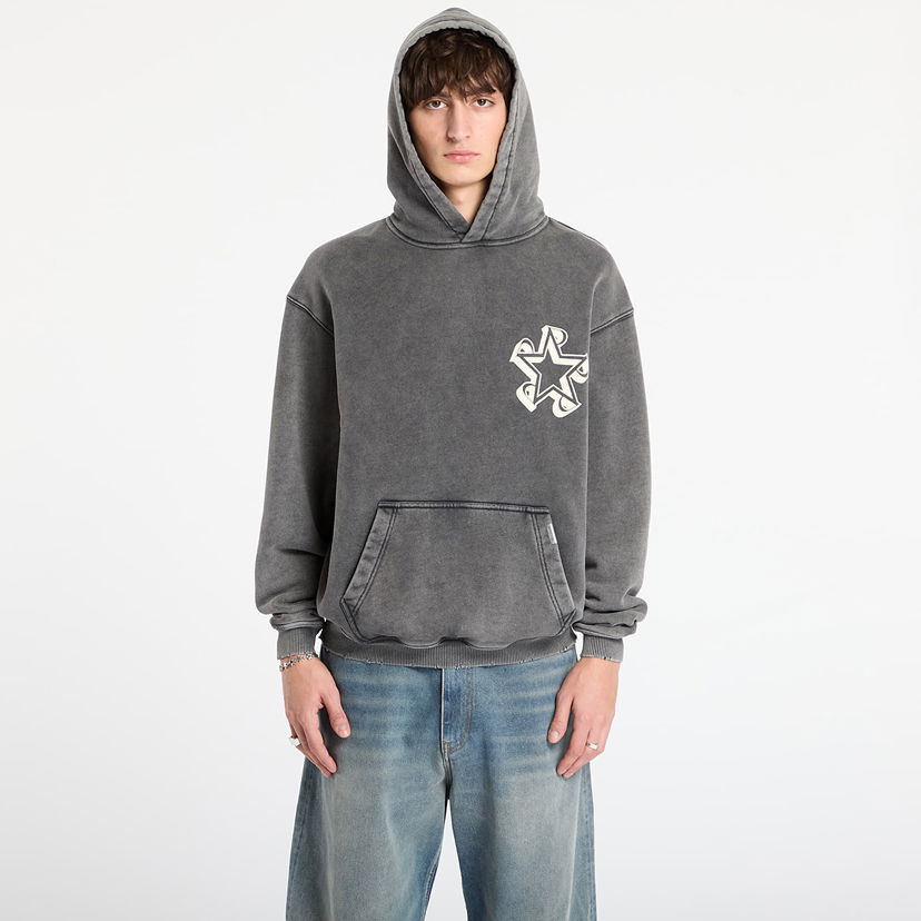 Dukserice Represent Clo Vintage Initial Star Hoodie L Siva | MLM100375-47