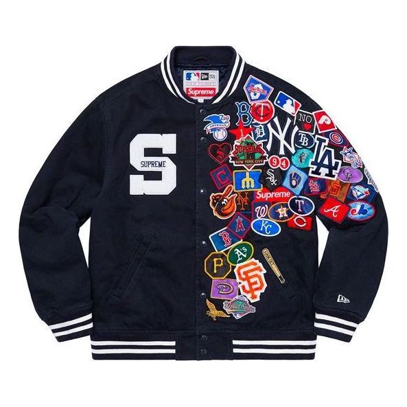 Bomber jakna Supreme New Era MLB Varsity Jacket Plava | SUP-SS20-573