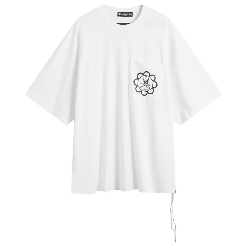Majica kratkih rukava Mastermind WORLD Skull Graphic Pocket Short Sleeve T-Shirt Bijela | MW25S15-TS067-012