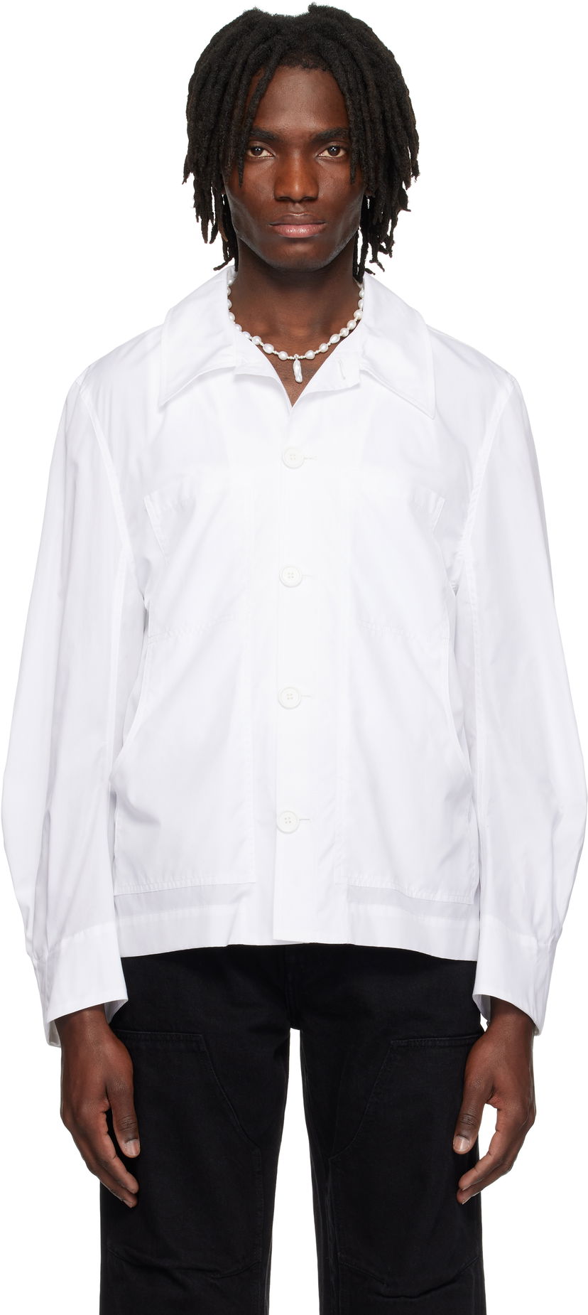 Košulja Simone Rocha Simone Rocha Workwear Shirt Bijela | 5350D 1025