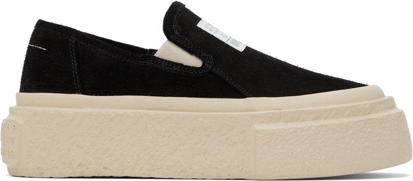 Tenisice i cipele Maison Margiela MM6 Maison Margiela Suede Platform Slip-Ons Crna | SH1WS0015 P5246