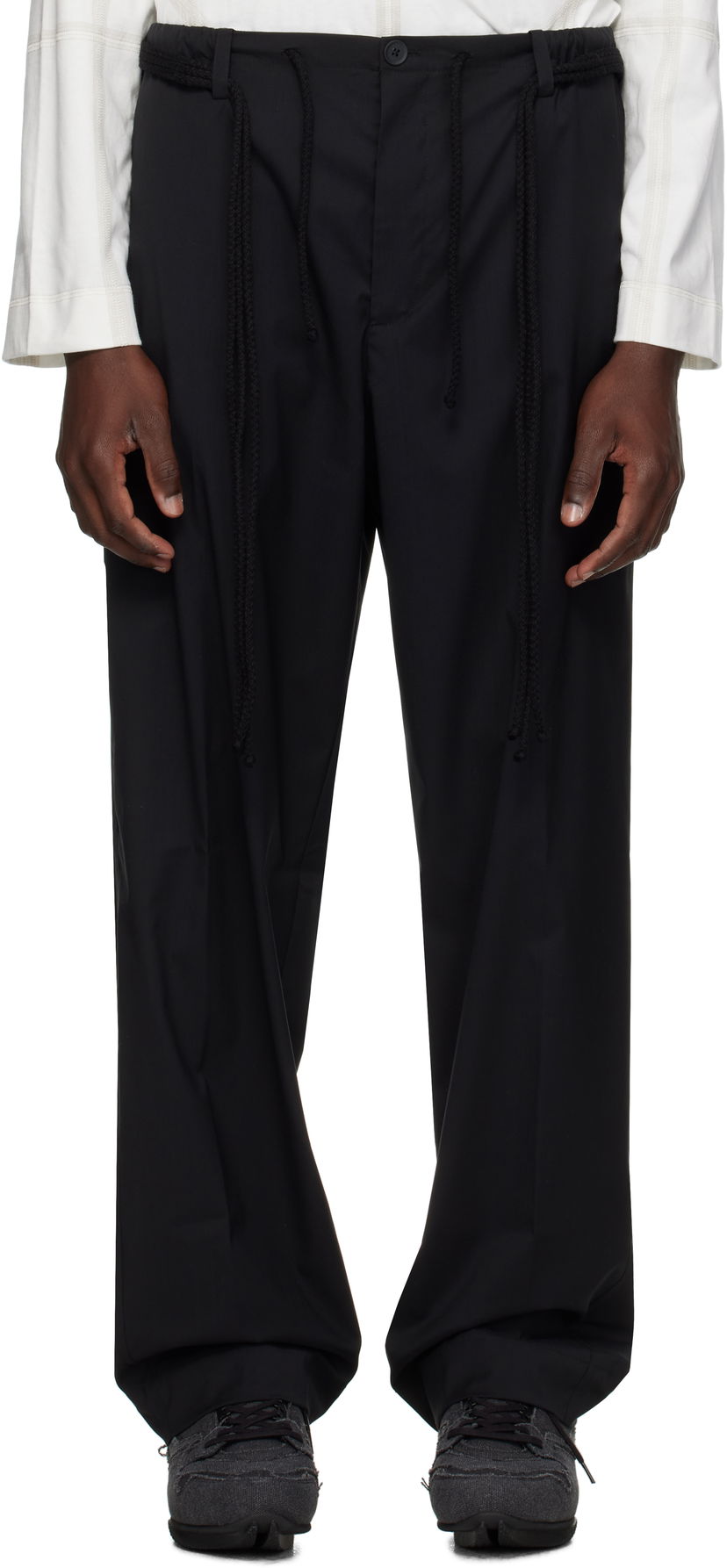 Hlače Craig Green Craig Green Elasticized Worker Trousers Crna | CGAW25CWOTRS96