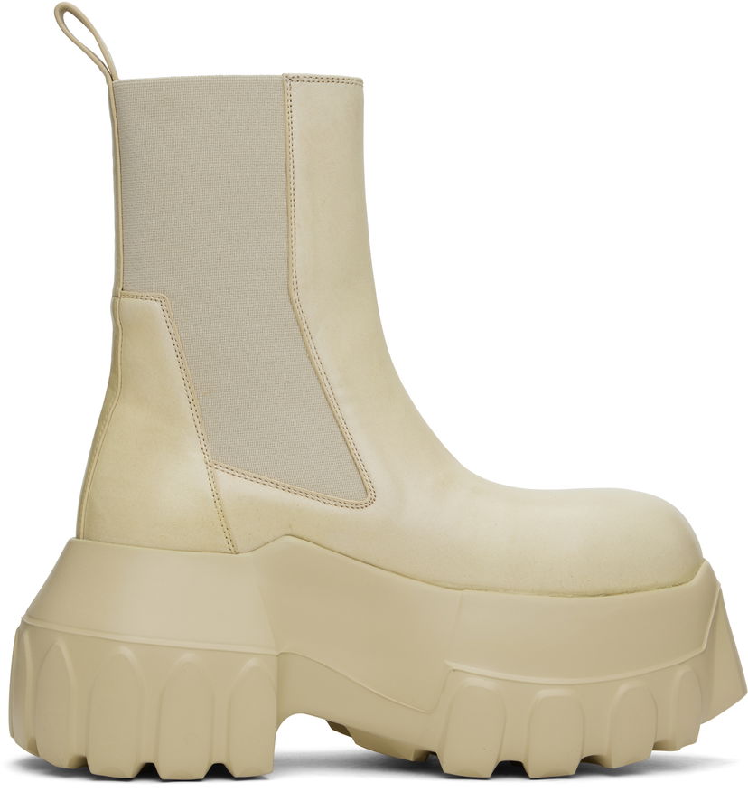 Odjeća Rick Owens Rick Owens Hollywood Beatle Mega Tractor Boots Bež | RP01E7865 LBH