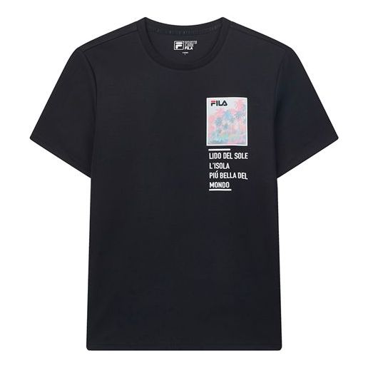 Majica kratkih rukava FILA Men's Graphic Printed T-Shirt Crna | F11M028198F-NV