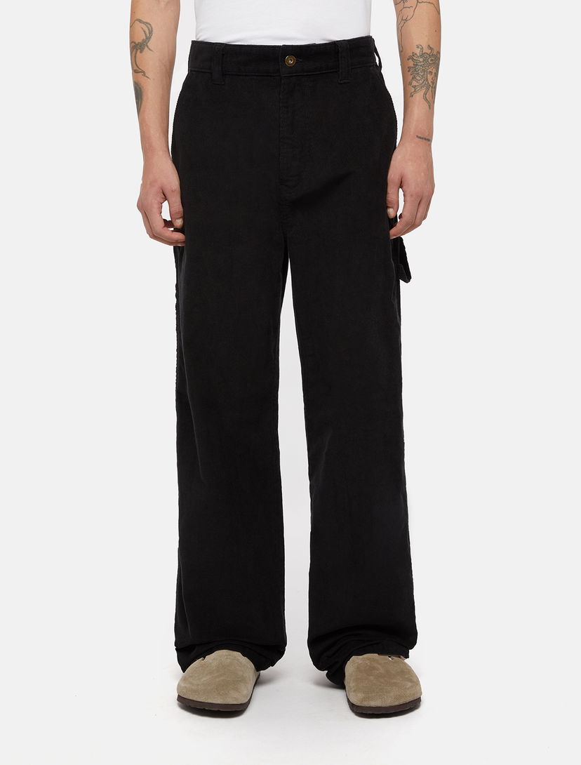 Hlače Dickies Corduroy Carpenter Trousers Man Black Crna | 0A863V