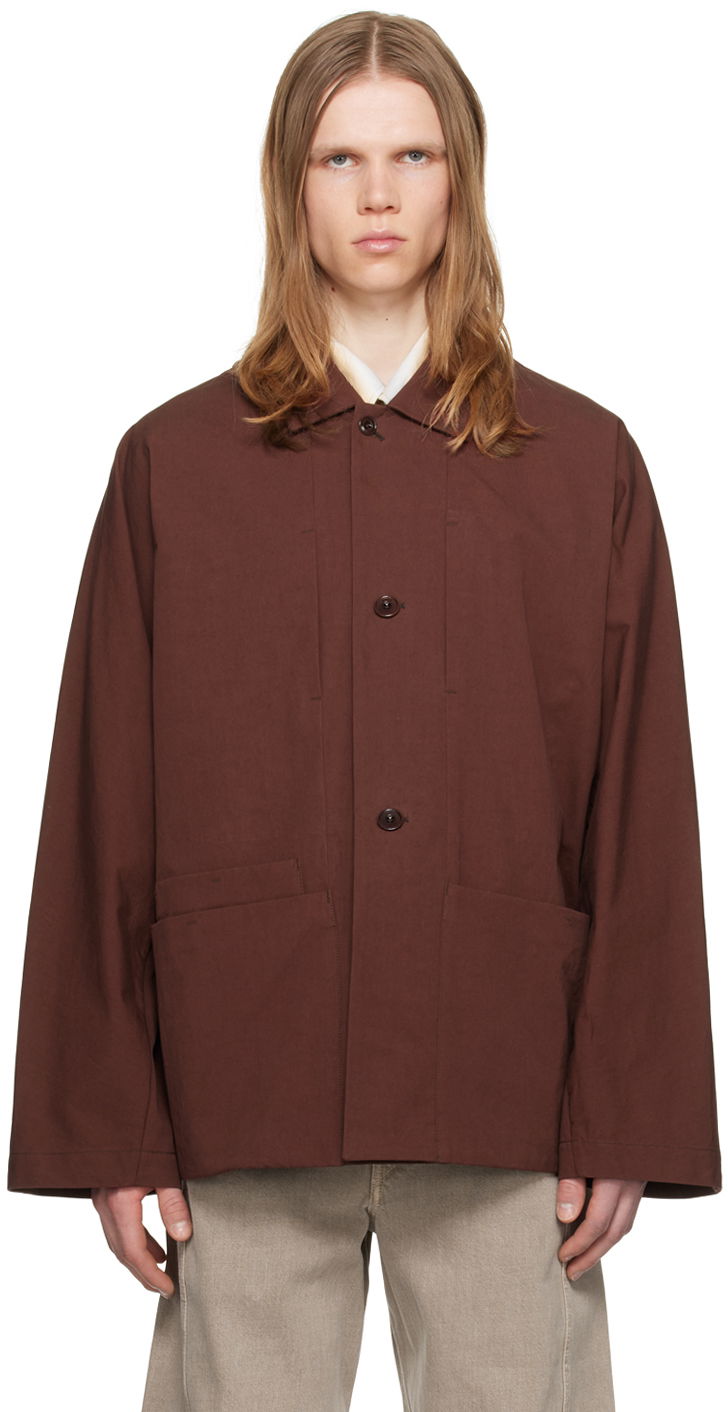 Jakna LEMAIRE Lemaire Single Breasted Jacket Smeđa | OW1075 LF1220