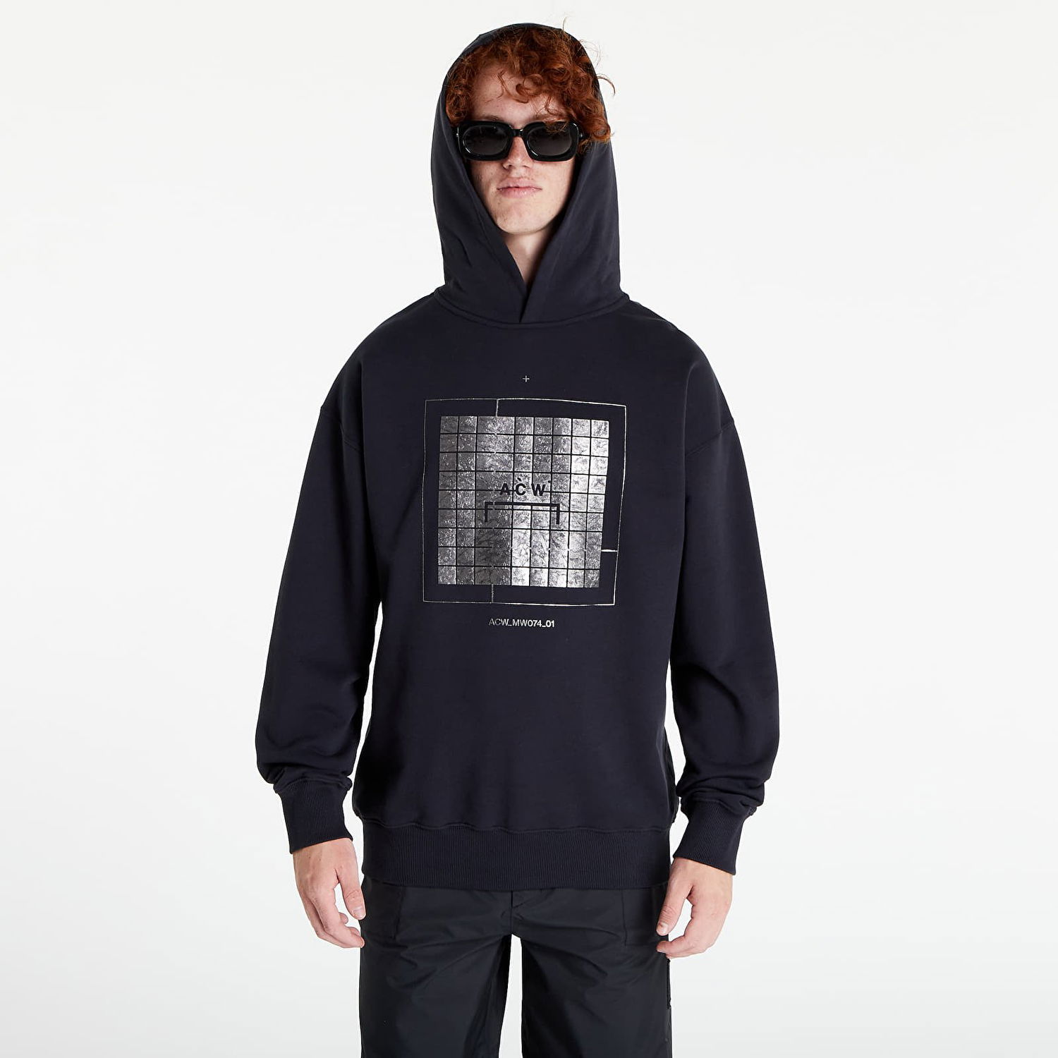 Dukserice A-COLD-WALL* Foil Grid Hoodie Crna | ACWMW074 Black, 0