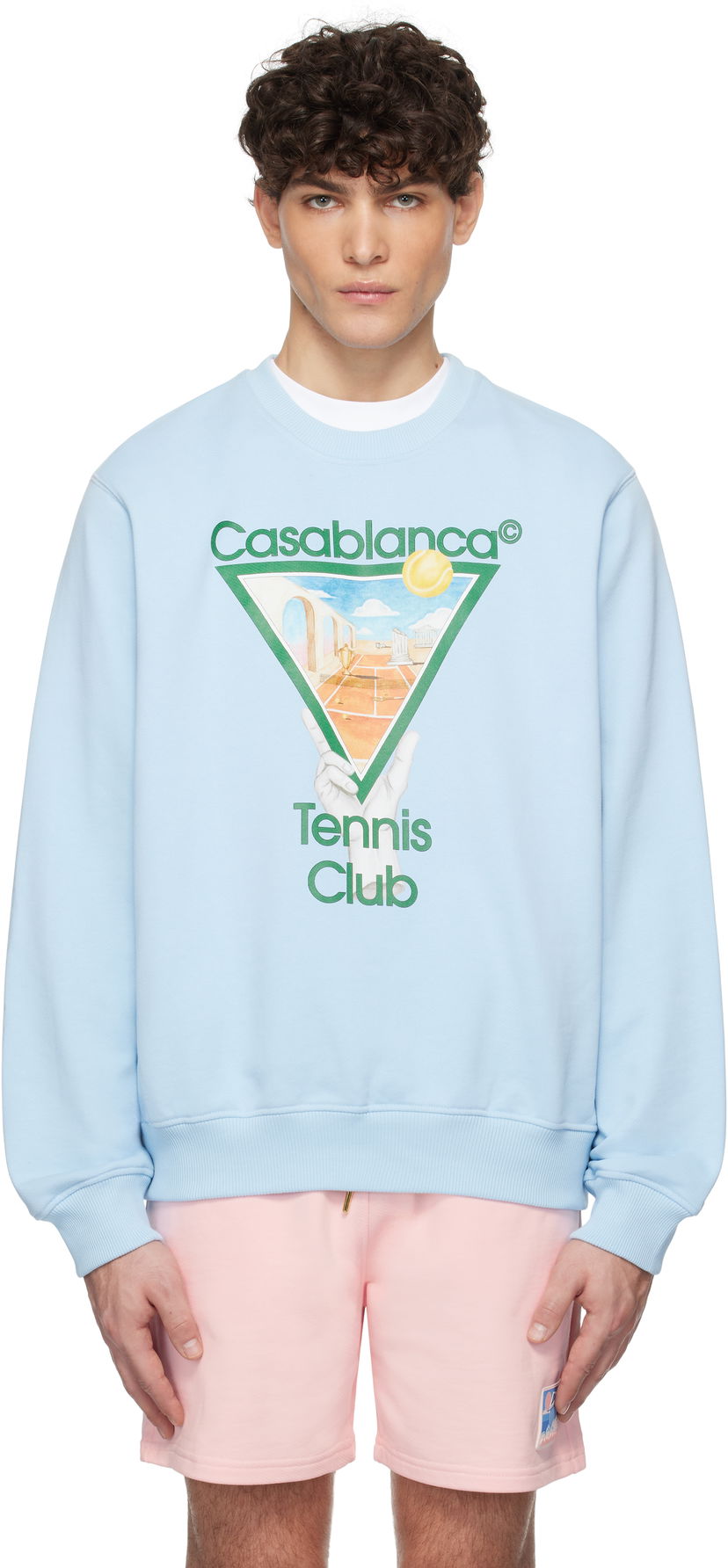 Dukserice Casablanca Tennis Icon Sweatshirt Plava | U-MPS25-JTP-293-03