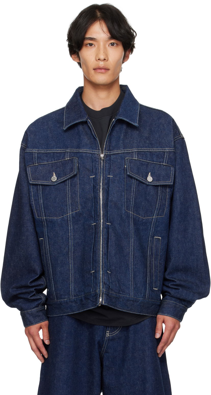 Jakna VETEMENTS VETEMENTS Hip-Hop Denim Jacket Plava | UH76DJ250N