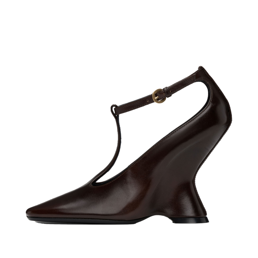 Tenisice i cipele Dries Van Noten Leather Wedge Mary Jane Heels Smeđa | WS242-1414-103