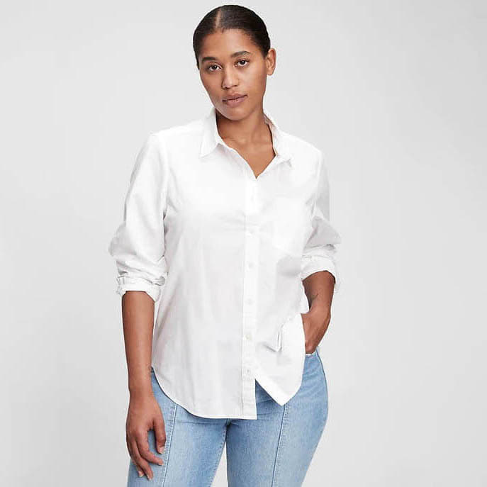 Košulja GAP Shirt Perfect Shirt Optic White XXS Bijela | 704271-01