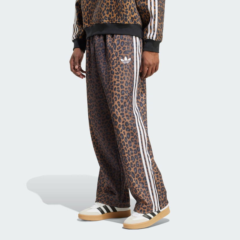 Trenirka adidas Performance Firebird Loose Leopard Track Pants Smeđa | JV7580