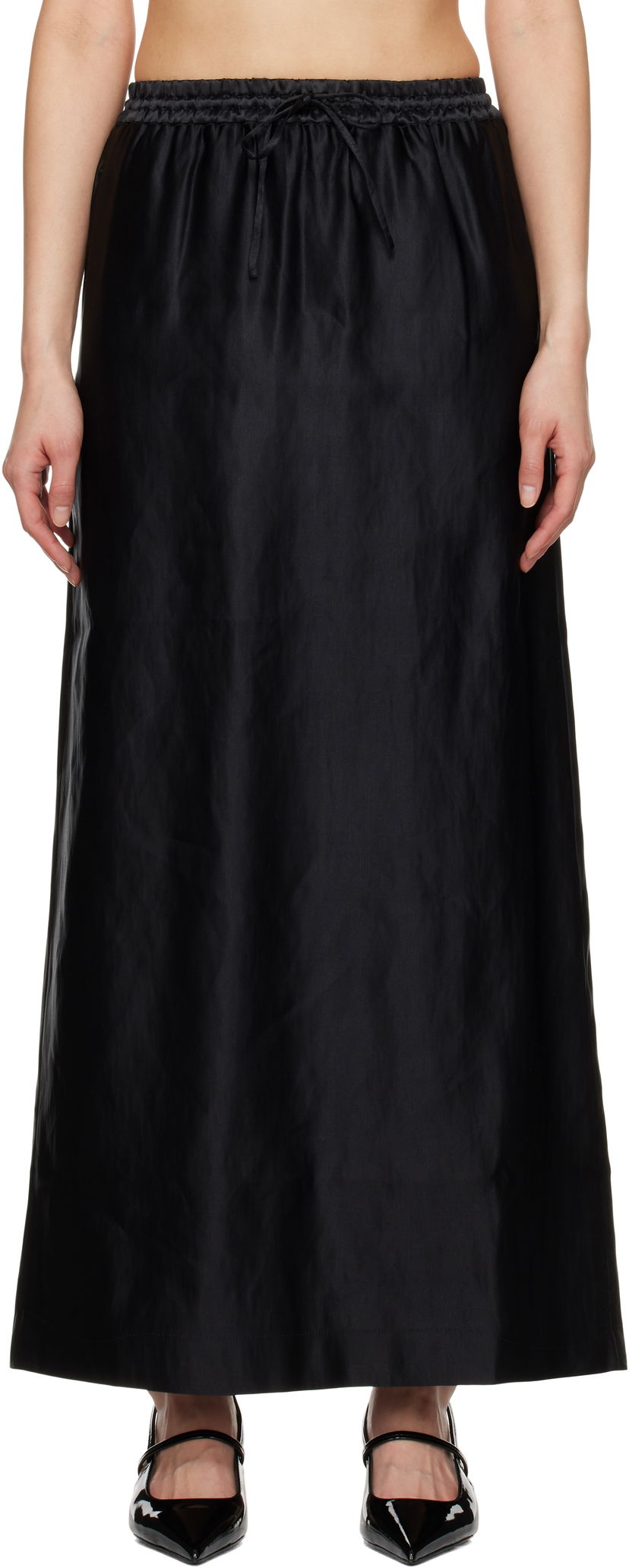 Suknja Loulou de Saison Loulou de Saison Liam Maxi Skirt Crna | LIAM