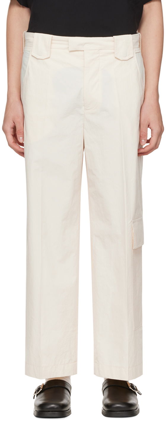 Hlače Nanushka Casual Wide Leg Trousers Bijela | NM22PFPA01172