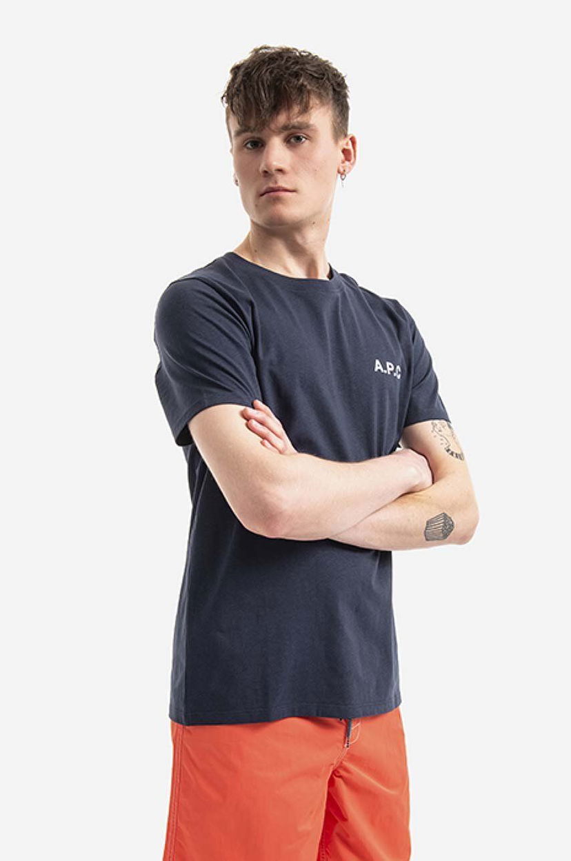 Majica kratkih rukava A.P.C. T-Shirt with print Plava | COETL.H26053